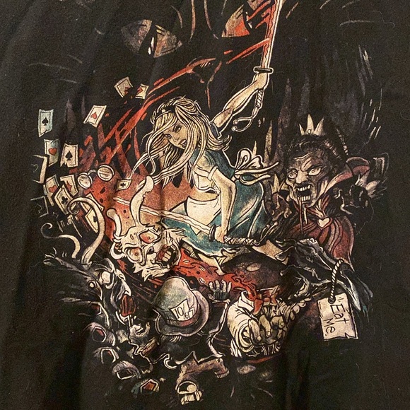Zombie Alice in Wonderland zip up hoodie - Picture 5 of 5